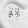 4Pairs Elegant Heart Shaped Earrings Unique and Fashionable Butterfly Hoop Earrings Elegant Earwear Accessory for Women
