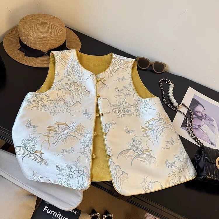 

Жилет Весна и Осень Жилет 2025 Ранняя Весна Носить Новогодний Топ Темперамент Универсальный Тренд 3XL (recommended 138-75kg)