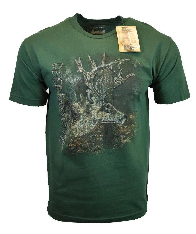 Mens T Shirt-NORTHERN OUTPOST-Deer Antler Buck American Hunting-SIZE M- NEW S