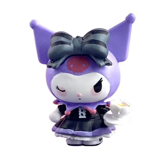 1/6 Pcs Mini Anime Doll Figure Collectible Kawaii Anime Characters Statue Small Desktop Figurine for Girls Boys