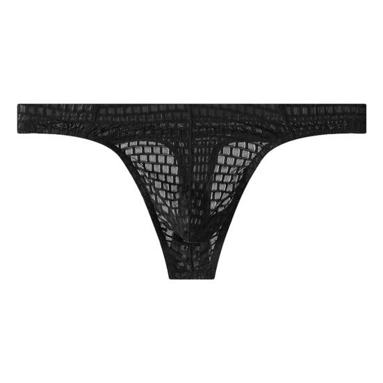 Men's Thong Sexy Low Rise G-String Bikini Briefs Ultra-thin T-back Underwear U Pouch Support Underpants
