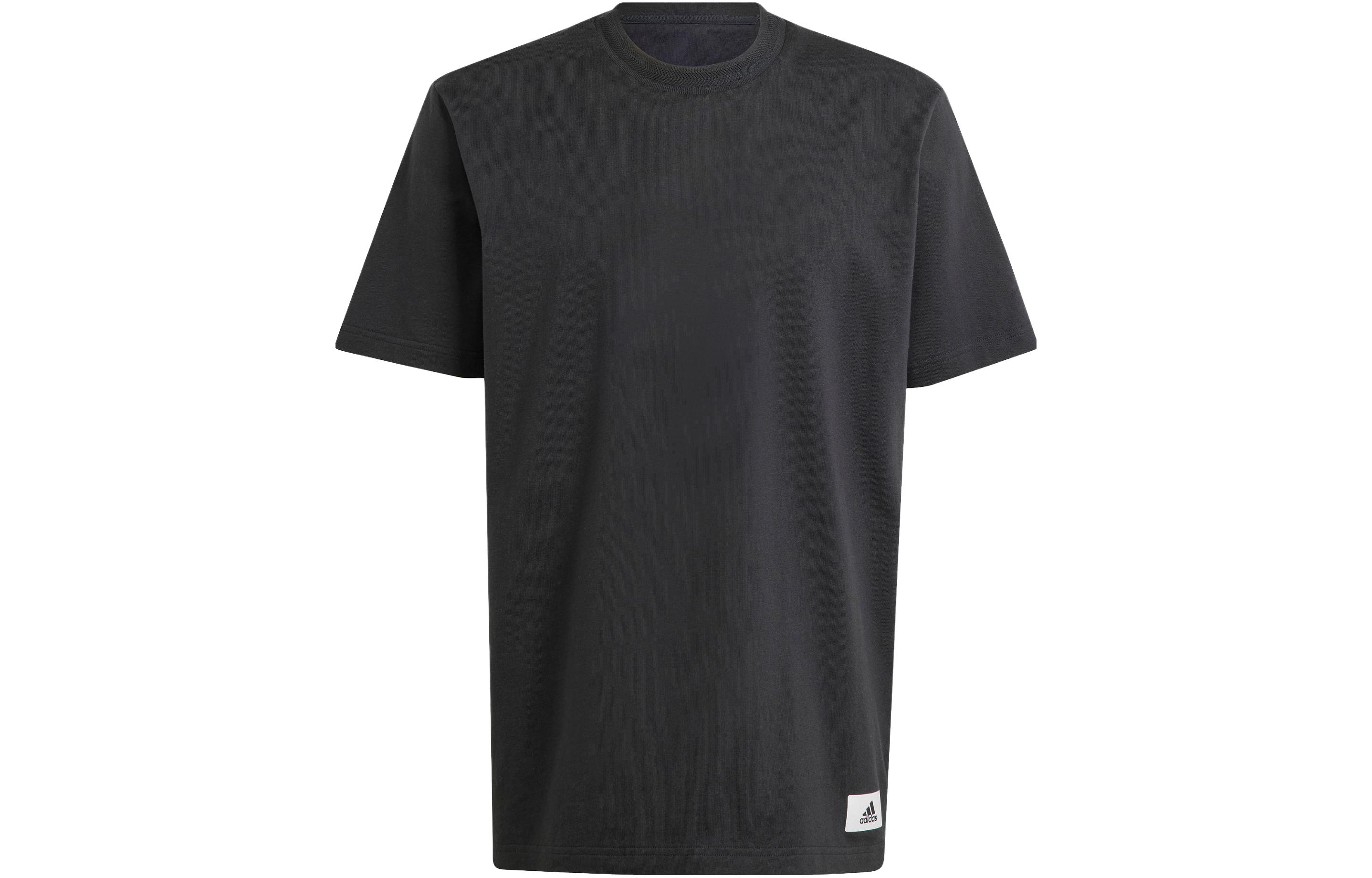 Adidas Lounge T Shirts Men s Black Crew Neck Moderate Straight Fit IB6165 M