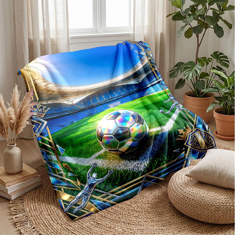 Soccer Skills Mastery Theme blanket Lightweight Warm Flannel Blanket Decorative Throw Blanket for Home Decoration