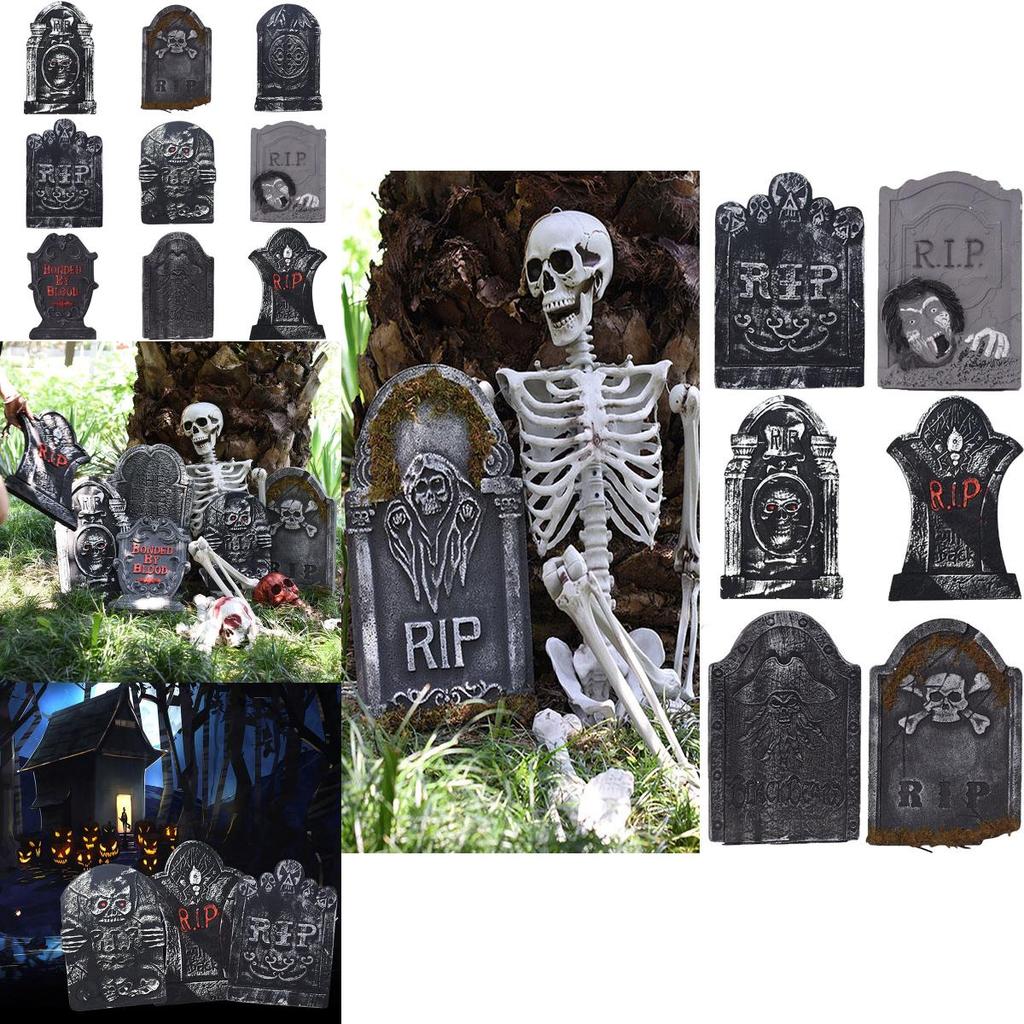 Spooky Foam Halloween Tombstone Decoration For Haunted House And Yard Decor