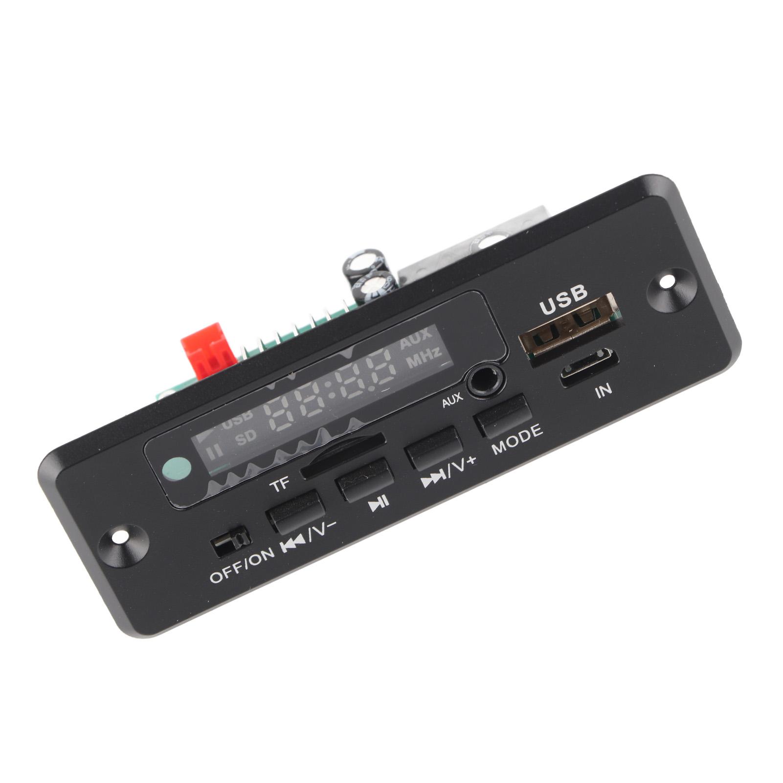 

Плата декодера 12 В 02EA MP3-декодера с портом AUX в USB, поддержка карт памяти и U DiskBlack чёрный