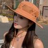 Western Cowboy Hat Bucket Hat Climbing Desert Sun Protection Hat Female Outdoor Sun Male Visor Hat Climbing Hat Fishing