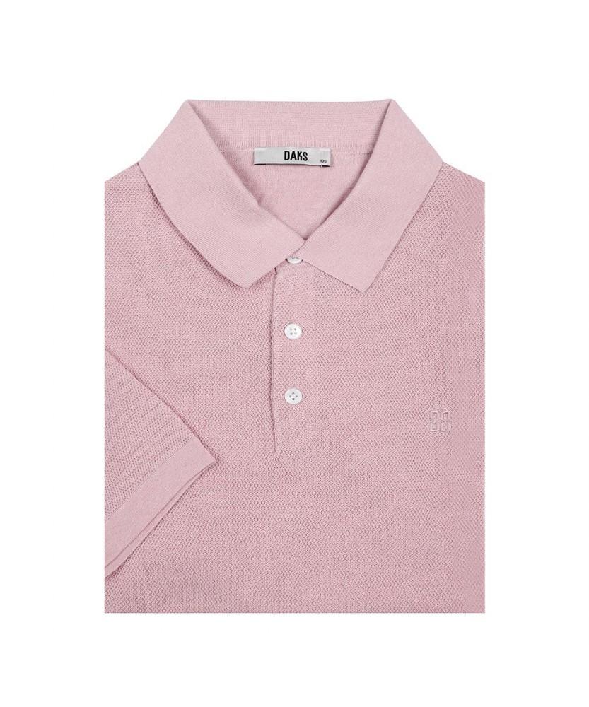 Dagseusyeocheu Cotton Blend Short Sleeve Collared Knit Pink_Dls1Swts150P1