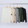 Unisex Klassisk Rundhals Langærmet Sweater Med Broderet Mærke Varm Strikket Pullover Vinter Daglig Brug