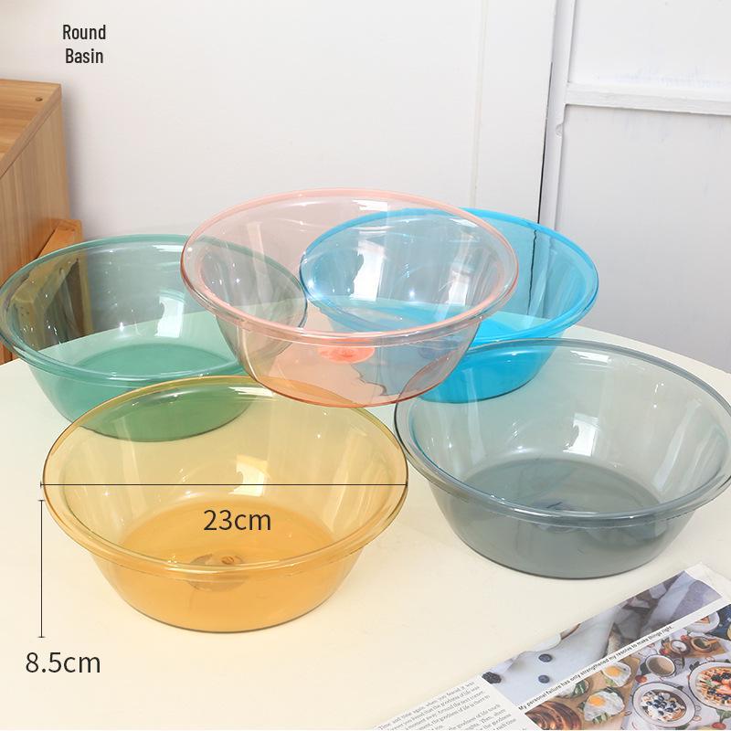Clear Large Capacity Durable Plastic Wash Basin for Students