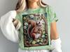 Cute Squirrel T-Shirt, Vintage Nature Tee, Animal Lover Gift, Woodland Creature Shirt, Illustrated Forest Animal, Acorn Loving Squirrel