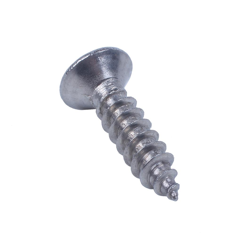 BHBL 100x Stainless Steel Flat Head Self-Tapping Screw 12x3mm Silver