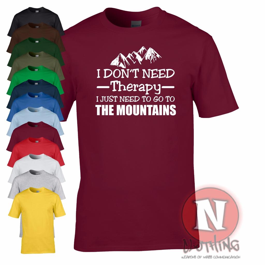 Ich brauche keine Therapie, ich muss nur in die Berge T-Shirt Lustiges Wander-T-Shirt
