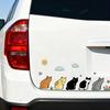 Autocollants pour Voiture Animaux de Dessin Animé Chiens/Chats Marrants qui Marchent Autocollants pour Pare-chocs de Voiture Ordinateur Portable Fenêtre Arrière de Voiture Décoration Murale