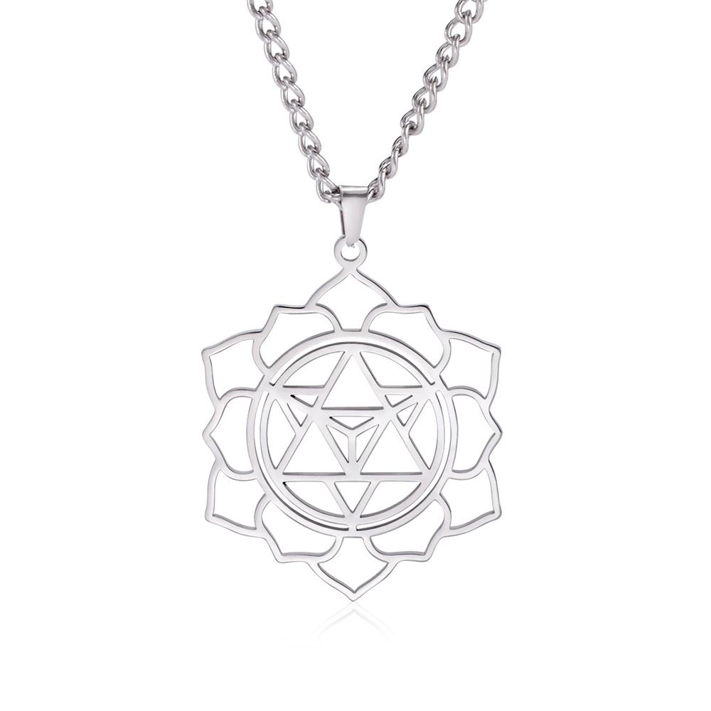 Шестиконечная звезда Меркаба Звезды Кулон Ожерелья Цветок Жизни Йога Еврейский Мистический Символ Ожерелье Защита Каббала Ювелирные изделия