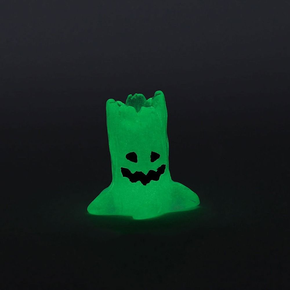 8pcs Glowing In Dark Mini Ghost Ornaments Halloween Pumpkin Ghost Decor Micro Landscape Decorations