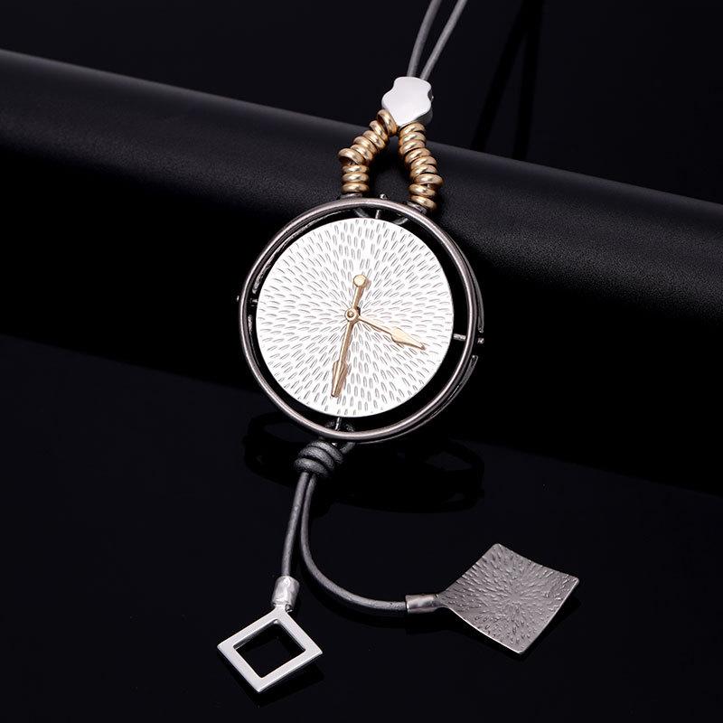 Sweater Chain High Sense Clock Fashion Women S Long Metal Necklace