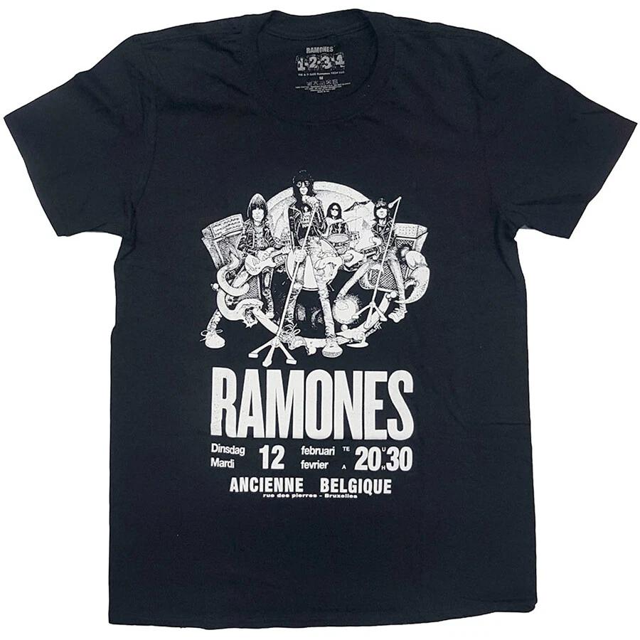 The Ramones - Бельгия - Черная футболка XXL