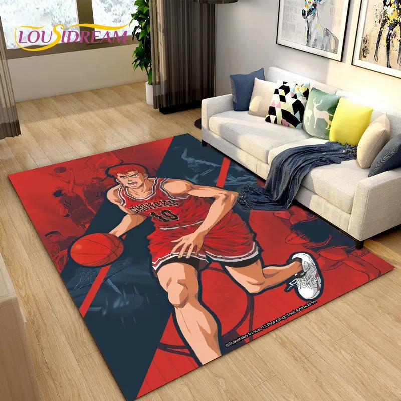 Slam Dunk Japonia Anime Kreskówka Dywan Obszarowy, Dywanik Dywanowy do Salonu Sypialni Sofa Wycieraczka Dekoracja, Mata Podłogowa Antypoślizgowa do Zabawy dla Dzieci