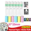 57*25MM Thermal Paper Label Sticker Adhesive Rolls Paper For Mini Printer Instant Print Kids Camera Printing Paper Replacement