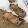 2026 Trendy Women's Rhinestone Ballet Crocs: Summer Outdoor Non-slip Closed-toe Soft Sole Sandals.