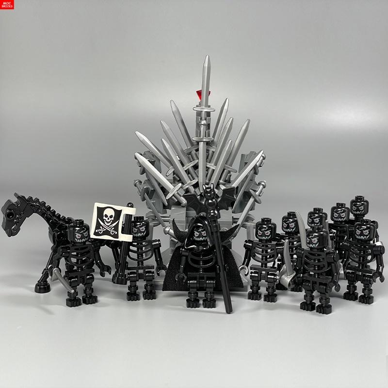 Set  MOC BRICKS Famous Movie The Iron sword King Magic rotating throne Figures Idea Building Blocks Children Toy Gifts