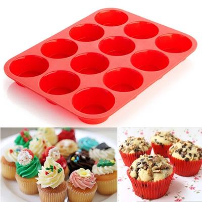 Silicone Baking Mold Half Ball Sphere Mould DIY Chocolate Muffin Cupcake Cake Molds 12 Cup Kitchen Bakeware Tool