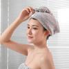 Dry Bamboo Charcoal Fiber Absorbent Anti-bacterial Hair Drying Cap Turban Wrap Bath Hat Towel Cap