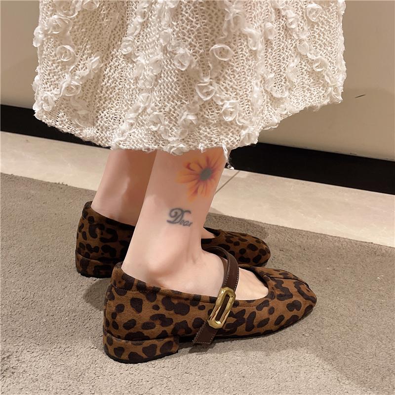 Vintage Square Toe Woman Mary Jane Shoes Elegant Thick Heel Dress Shoes 2026 New Spring Comfortable Ladies Pumps Shoes