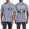 Funny Panda Weightlifting Squat Gym Quote Graphic Print T Shirts Men Women Kawaii Meme T-shirts Male Casual Tees Short Sleeve