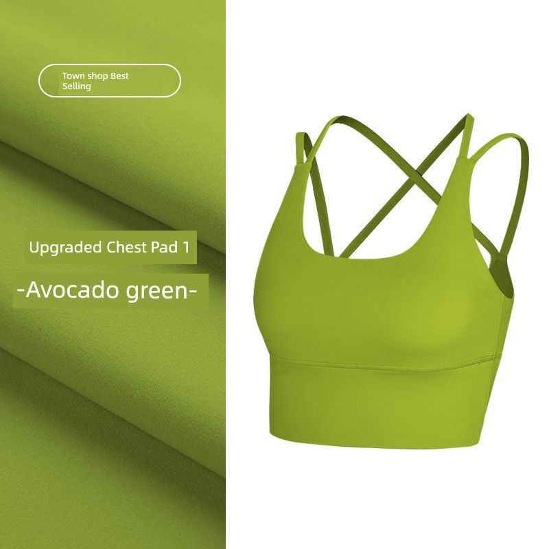 Export Soft Glutinous Yoga Straps Fitness Beauty Back Yoga Vest Sports Intimates Bubble Wrap Running Cover Supernumerary Breast Tops Women