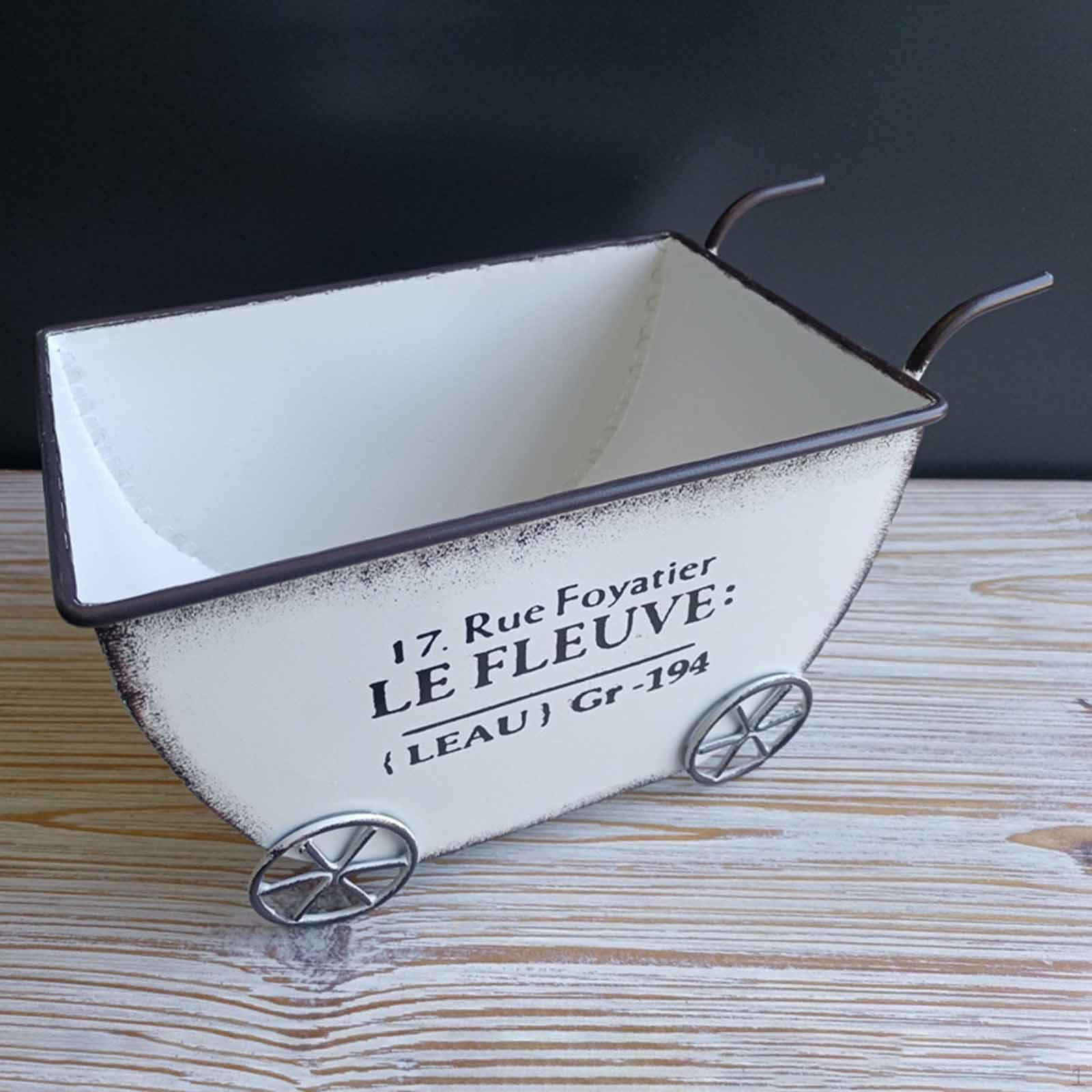 

Компактная подставка для цветов, металлическая тачка для демонстрации горшков белый