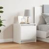 Table de chevet - Maison Exclusive - Blanc - Bois de pin massif - Grand espace de rangement