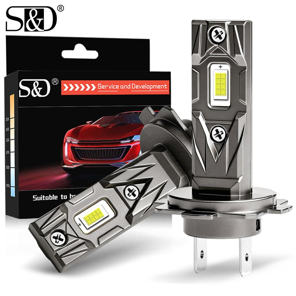 2Pcs 20000LM H4 H7 LED Headlight Bulbs 1:1 Mini Canbus H1 H11 H8 Led Lamp 9005 HB3 9006 HB4 Car Headlamp Fanless DRL Light Auto Fog Lamps 6500K White