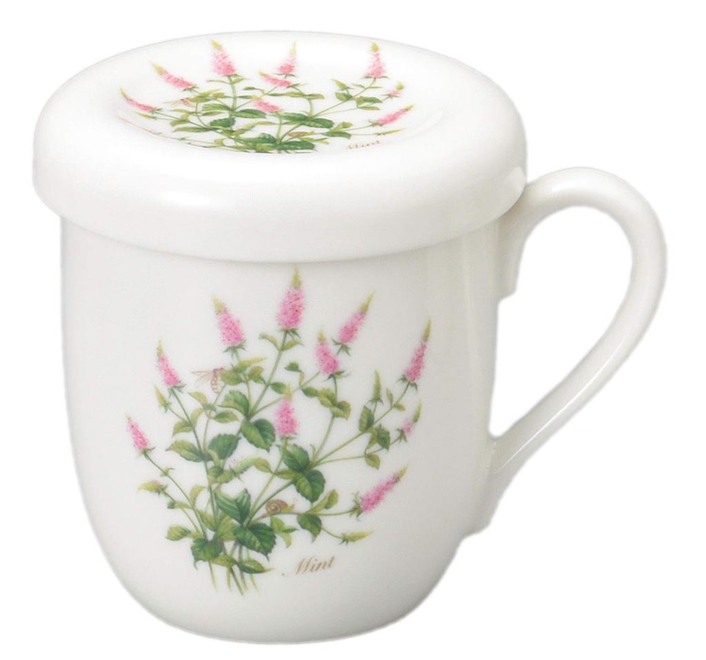 Mino Ware Commercial Made In X Mint Mug with Lid Strain 76102234 Mug, Use, Japan, 7.7 9.5cm, 300cc, (Tea Included)