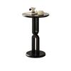 Solid Wood U-Shaped Round Table  Cream-Style Sofa Side teapoy  Vintage Bedside Round Table  Thick Japanese-Style Tea desk