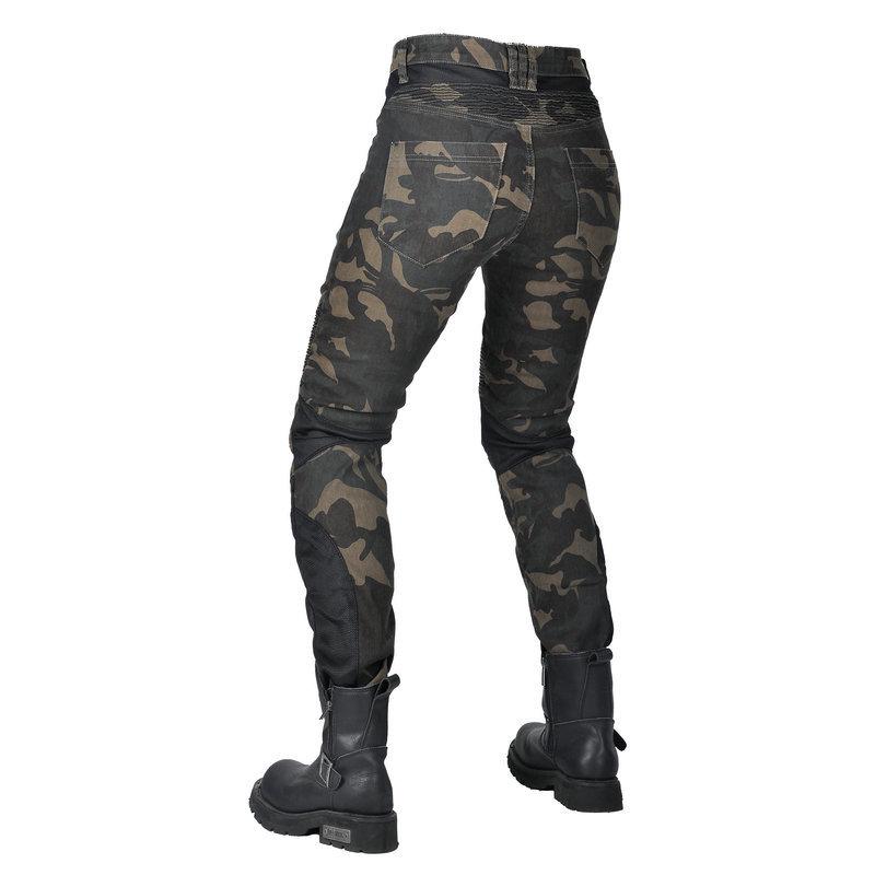 Jeans Moto LOONG BIKER Estivi Mimetici Slim Fit: Pantaloni da Equitazione Traspiranti Anti-caduta