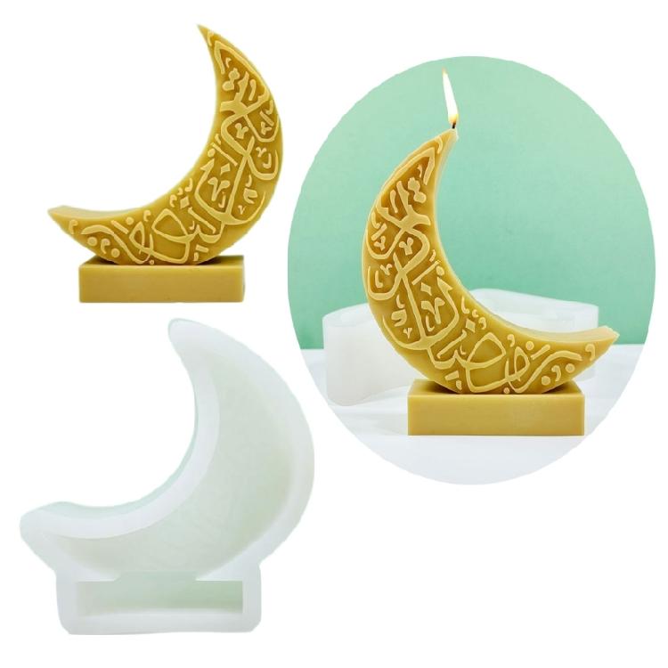 Eid Candle Molds, Moon Shaped Candle Molds for Holiday Decorations Holiday