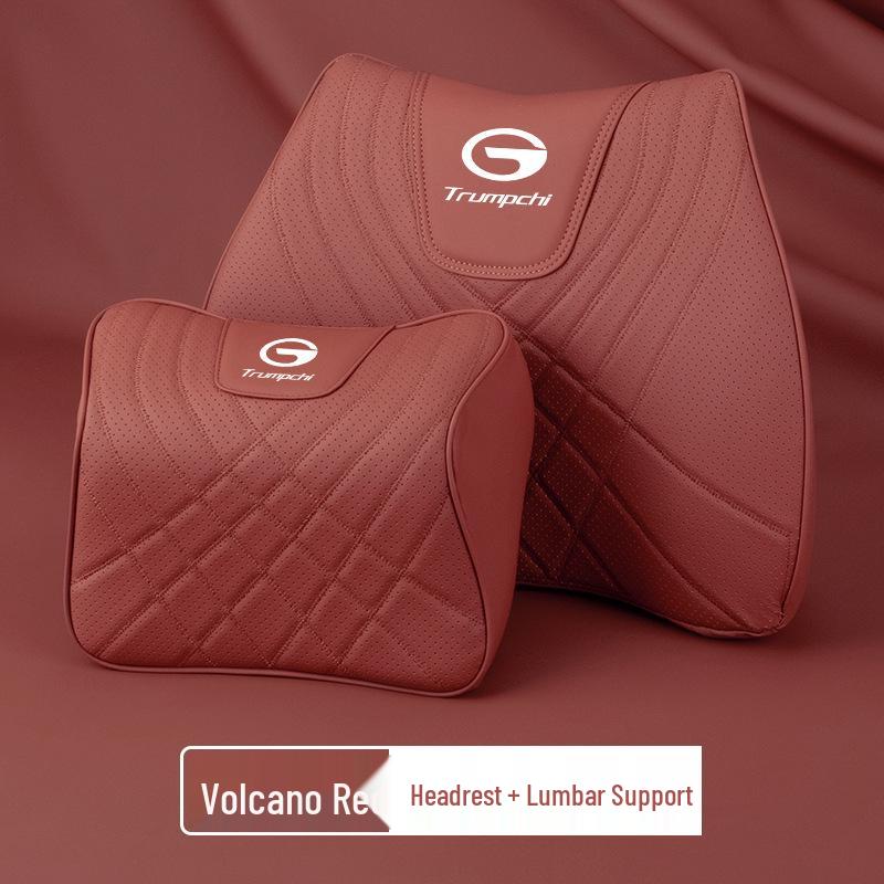 GAC Trumpchi M8 Genuine Leather Car Neck and Lumbar Support Cushion for GS8, Shadow Leopard, GS3, GS4plus.