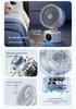 Rechargeable Desktop Fan with Voice Control, Timer, & Long Battery Life for Home Air Circulation