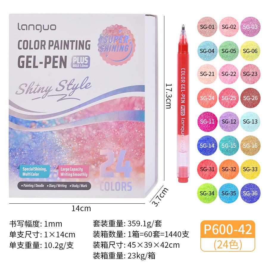 4/6/16/24/36/54/72 Color Flash Effects Painting Pen Set High-value Large-capacity Marking Painting Pen