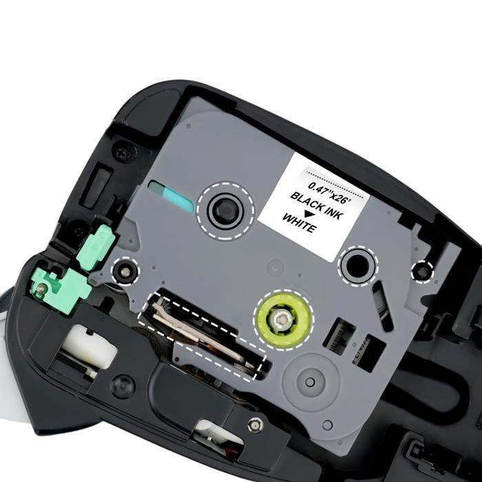 Set de 6 Etichete - Phonillico® - Compatibil Brother P-touch - 12mm x 8m - Culori variate - Reîncărcare TZe-231