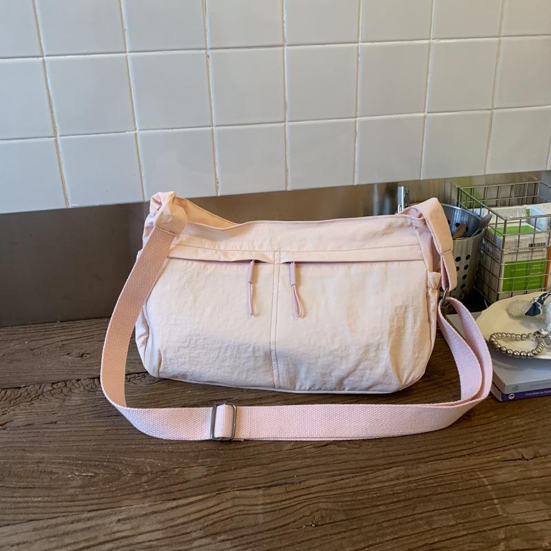 Autumn 2025 new simple and fashionable foreign large-capacity crossbody bag trendy cloth bag women's solid color niche shoulder bag