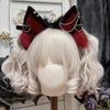 Anime Theme Gatherings Cat Ear Headband with Alloy Earring Movie Enthusiasts Plush Wolf Headband for Teenagers Adult