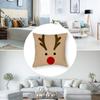 Christmas Cute Reindeer Pillow Case Short Plush Double-sided Print Square Throw Pillow Covers Sofa Home Cushion Decor