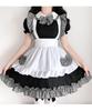 [Milky Time] Maid Lolita Dress, Mini Length, Gingham Check, Ruffles (M)