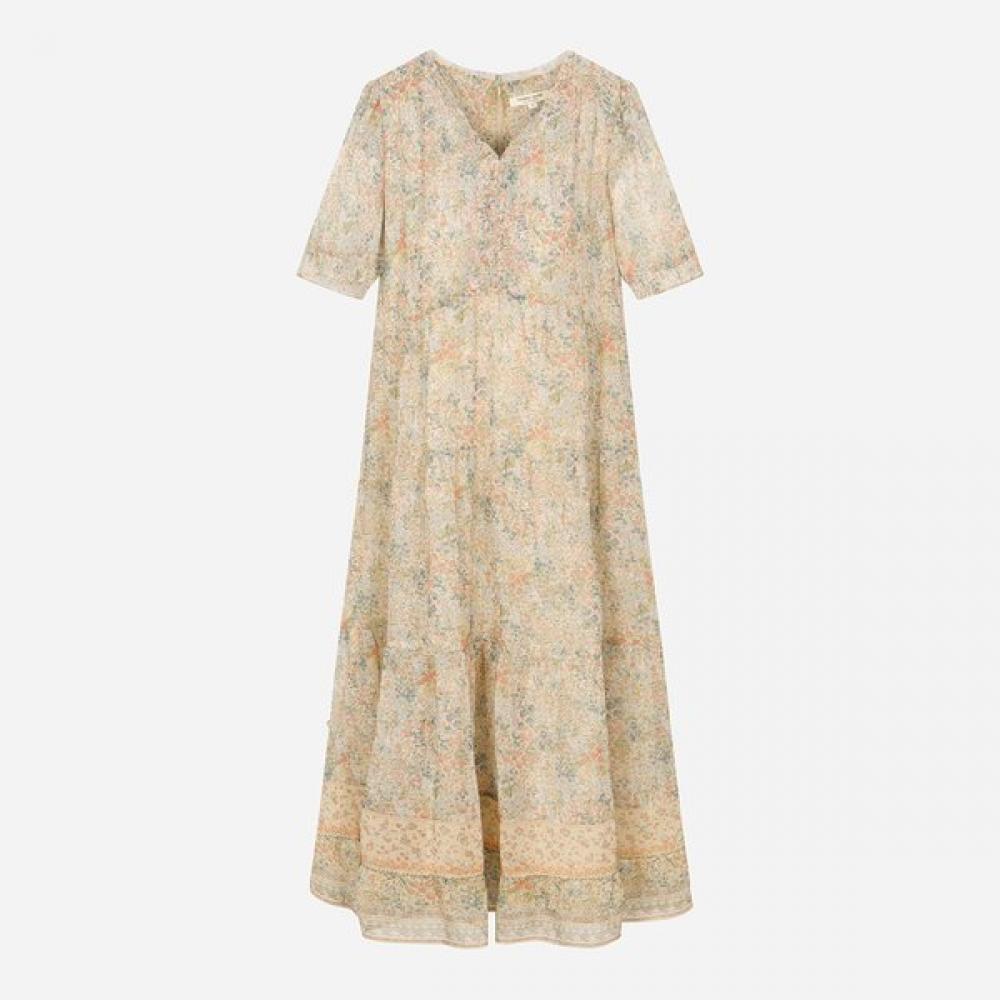 Thursday Island Women Flower Border Mix Frill Dress T264mop245w