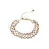 Crystal Beaded Bracelet - Flowing Light Style for Women, French Cool & Refined Design, Perfect for a Fresh Vacation Look.