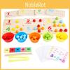 Wooden Multifunctional Arithmetic Clip Bead Learning Board Kid Puzzle Set Toy