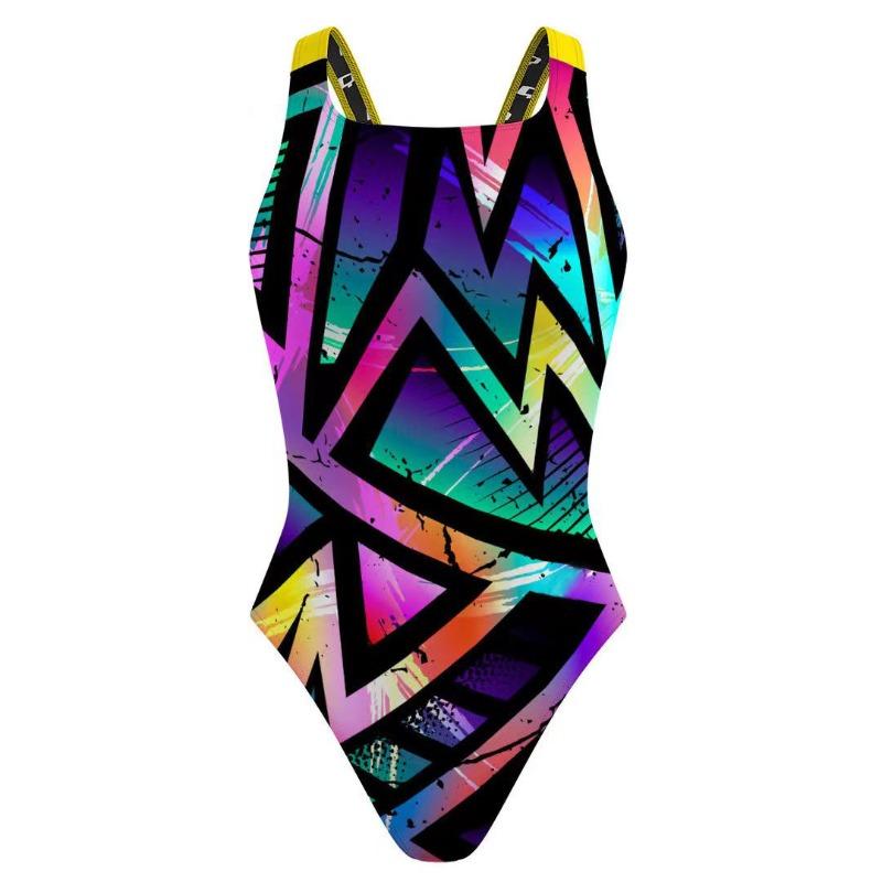 New European and American One-piece Bikini Digital Printing Swimsuit Tight Racing Swimsuit Women