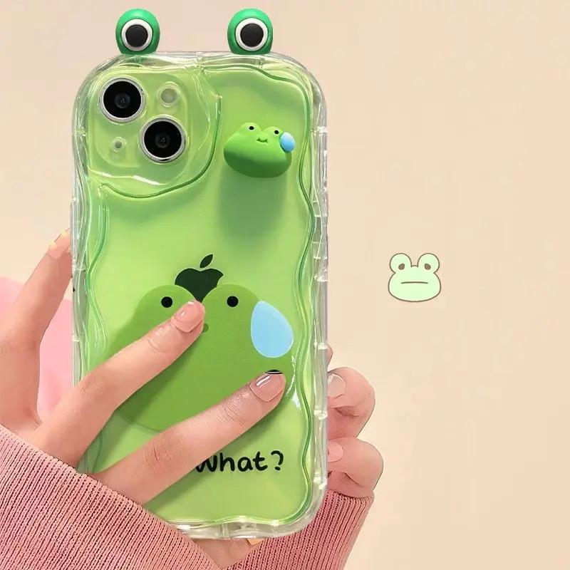 

3D Cute Frog Rabbit Bear Phone Case For Samsung Galaxy S25 S24 S23 S21 S20 FE Plus Ultra F06 4G 5G 3D Wave Soft TPU Back Cover Samsung S23 5G